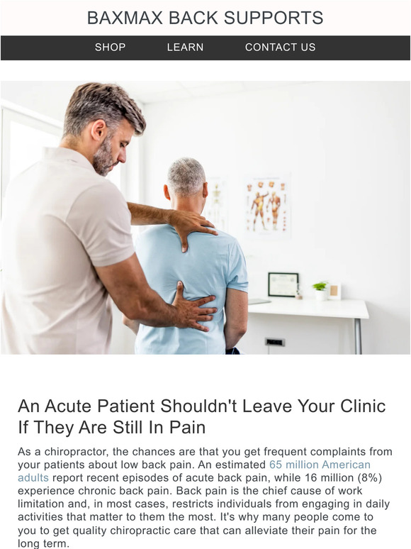 An acute patient shouldn’t leave your clinic if they are still in pain! 🤕