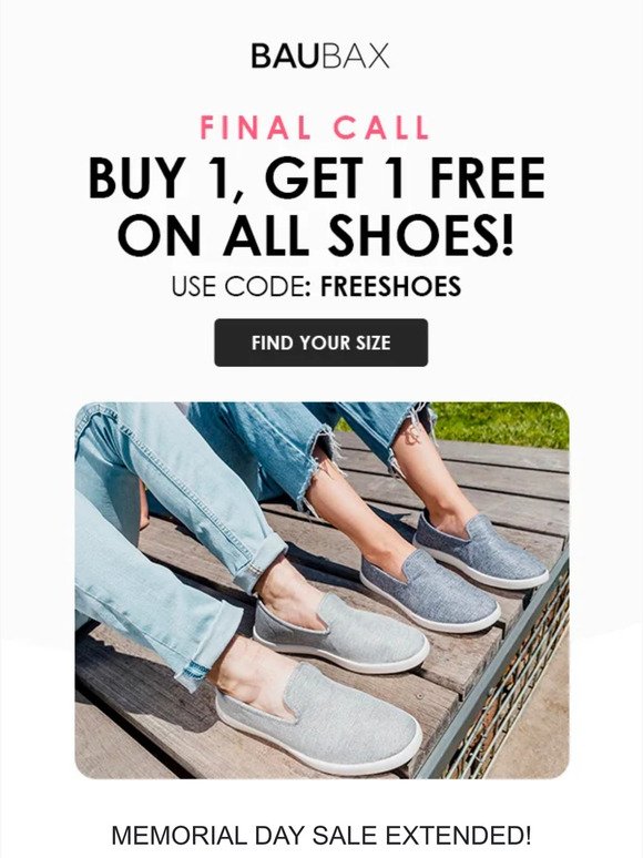 Free shoes Extended!!!