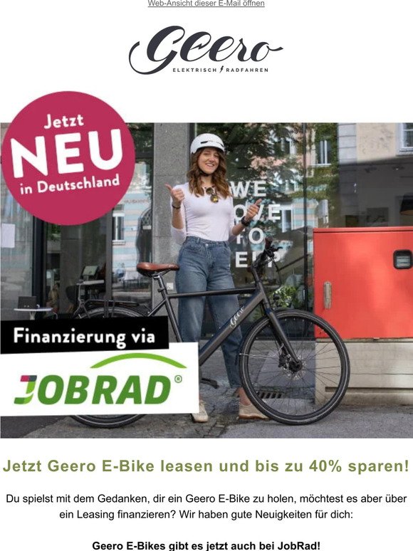 NEU ⚡ Über JobRad Geero E-Bike leasen!