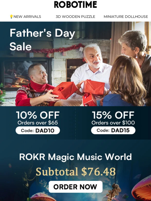 Enjoy up to 15% in Father's Day sale