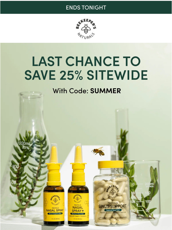 ENDS TONIGHT: 25% Off Sitewide