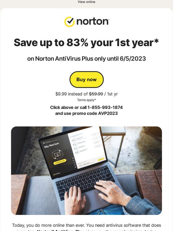 Plus up your online safety with up to 83% off your first year!
