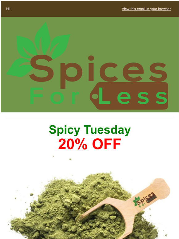 20% Off This All Time Favorite Item! Spicy Tuesday!