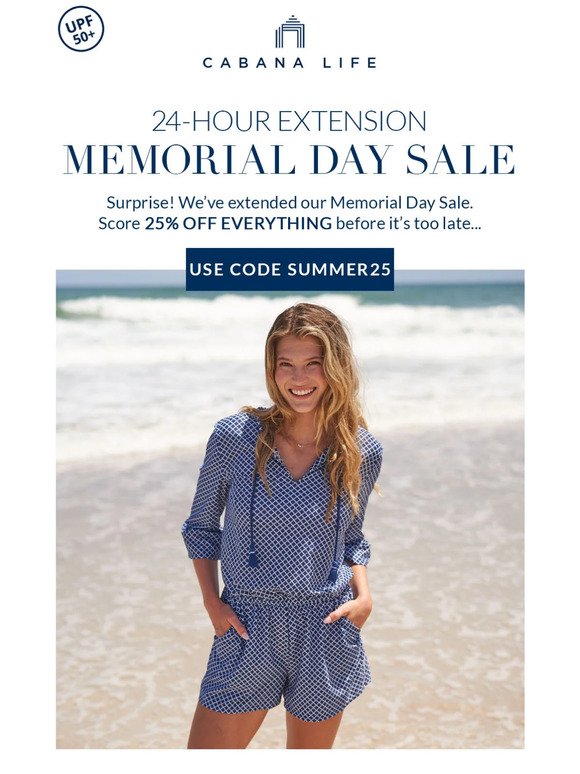 Surprise! Memorial Day Sale is extended 💙❤️