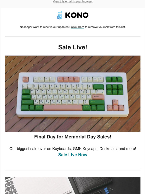 Final Day for Memorial Day Sales! - Kono Store