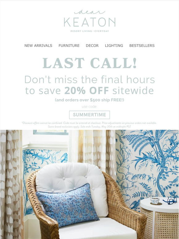 Sale Ends Tonight!