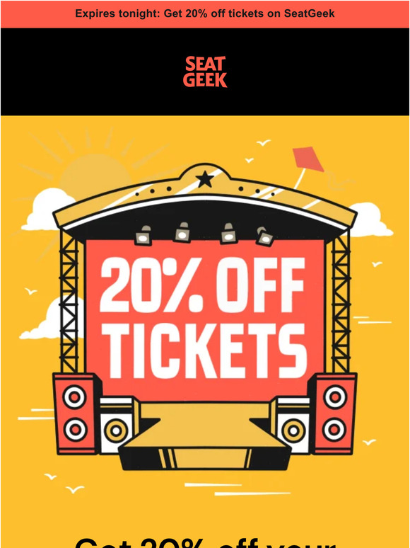 SeatGeek: Get 15% off tickets on SeatGeek