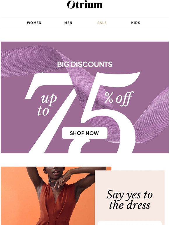 ⬇️Price drop: Shop 400+ brands at huge discounts – up to 75% off