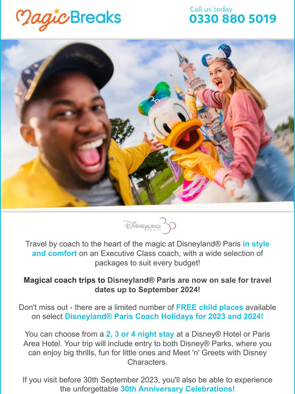 MagicBreaks 🏰 Magical Holidays by Coach to Disneyland Paris in 2023