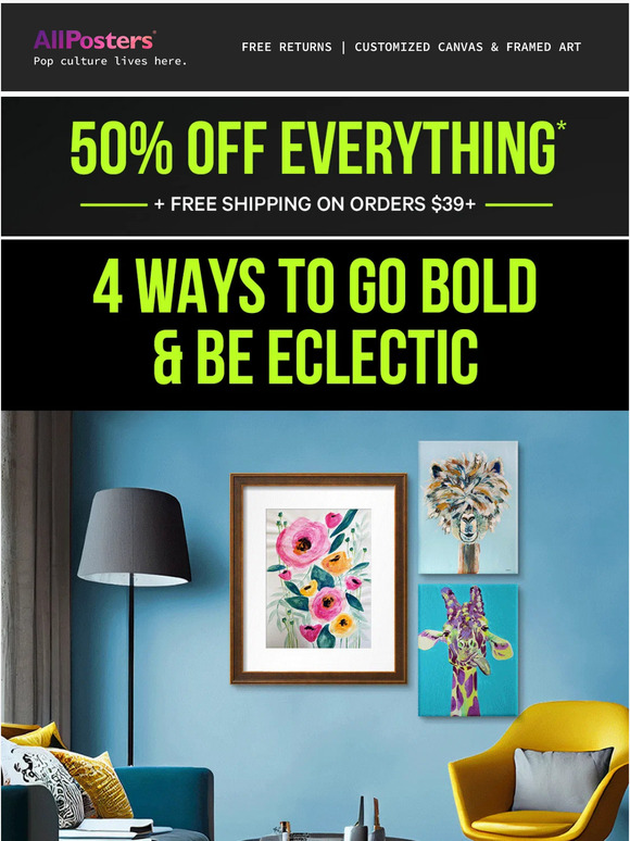 Make the Bold Eclecticism trend yours.