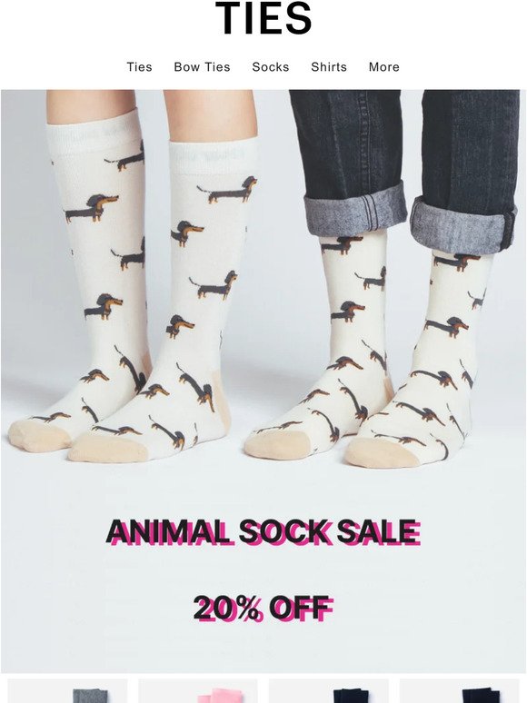 Don't Miss the Animal Sock Sale