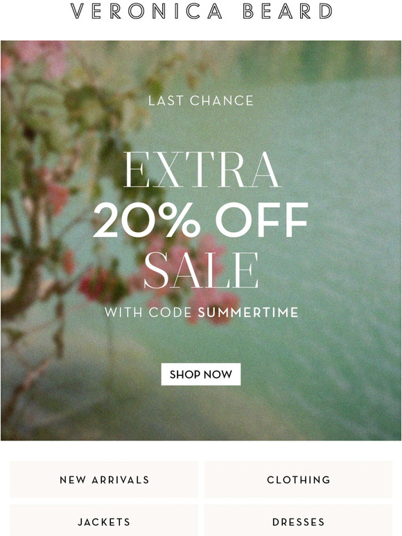 Ends Tonight: Extra 20% Off Sale
