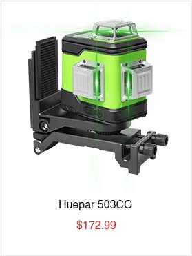 Huepar 503CG - 3D Laser Level Lithium ion Battery and Portable Tool Bag