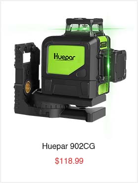 Huepar 902CG - Rotary Laser Level green Cross Line Laser Self Leveling