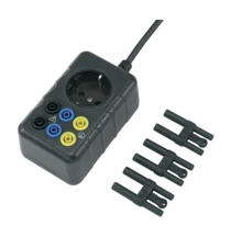 VOLTCRAFT SMA-10 merací adaptér  DE schuko zástrčka - zásuvka 4 mm, DE schuko zásuvky zabezpečená proti nechcenému dotyk