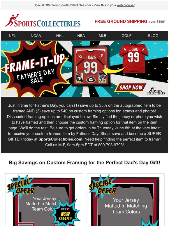 Save Now on Custom Framing For Dads & Grads