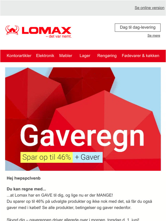 Det regner med gaver, — ☂️🎁