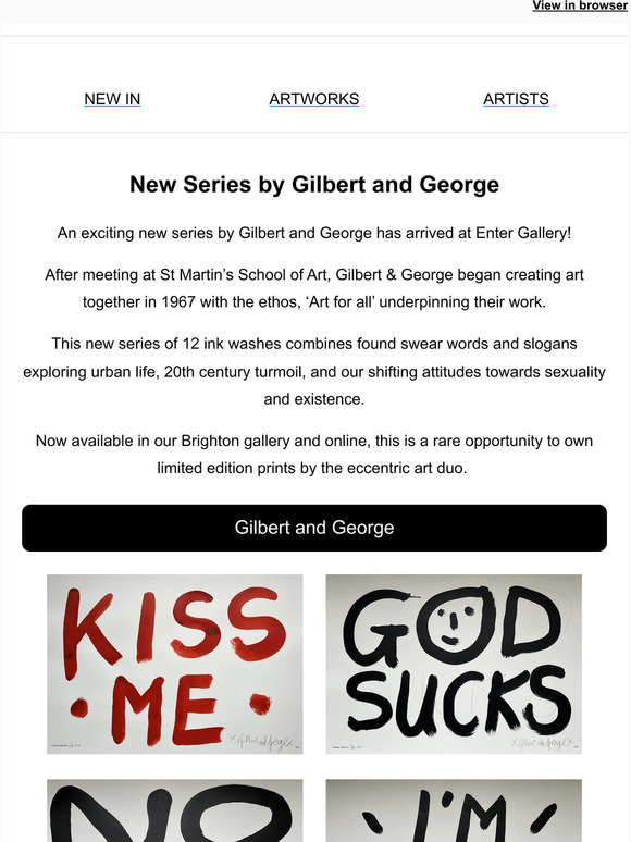 New Series by Gilbert and George