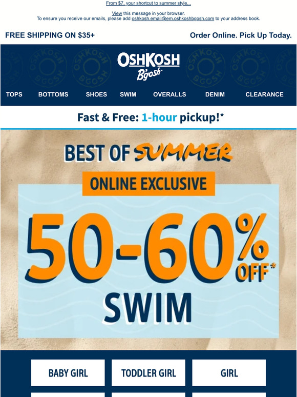 Nab 50-60% off ALL swim online (before it’s gone!)