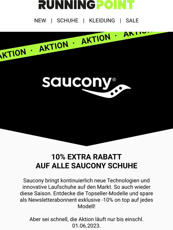 SAUCONY DEAL 🔥 10% extra Rabatt auf alle Modelle