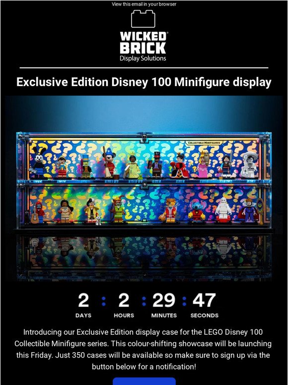 Disney 100 Minifigure display fully revealed ✨