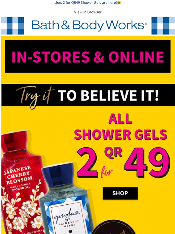 Bath & Body Works Qatar A can't miss, must shop deal! 🤩 Milled