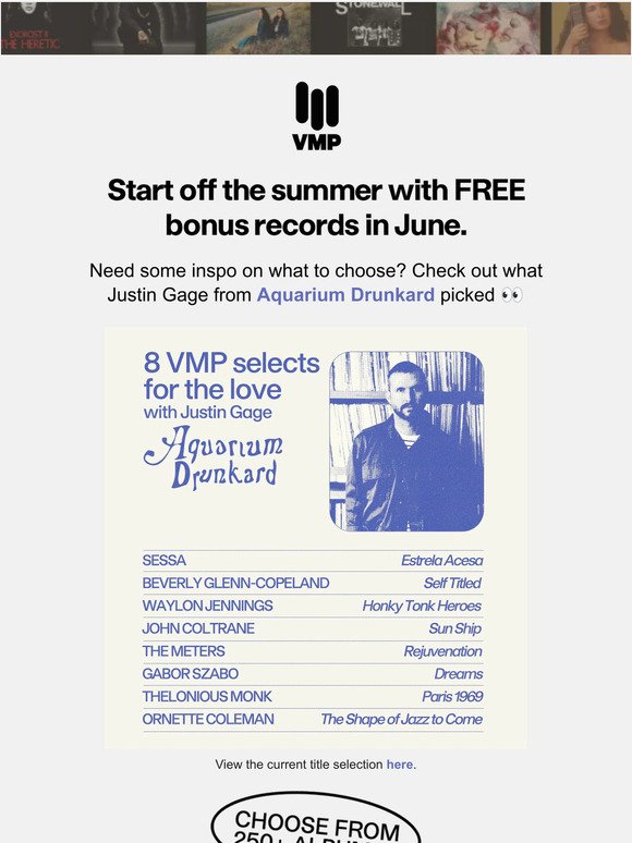 FINAL HOURS! Claim your FREE vinyl for June ⏰