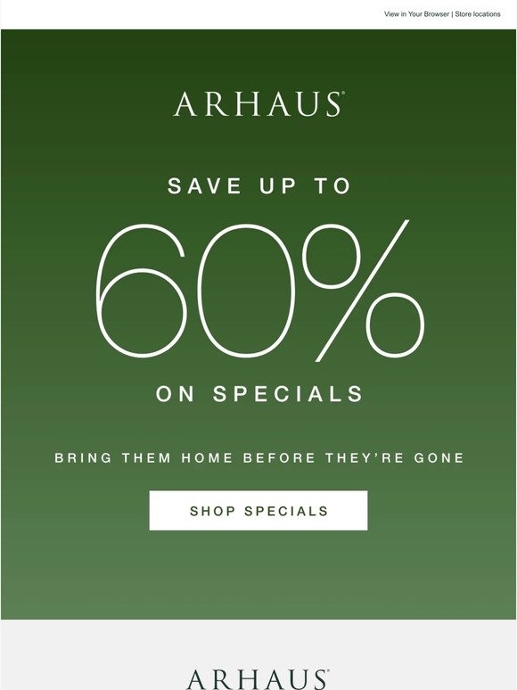 Up to 60% Off Specials!
