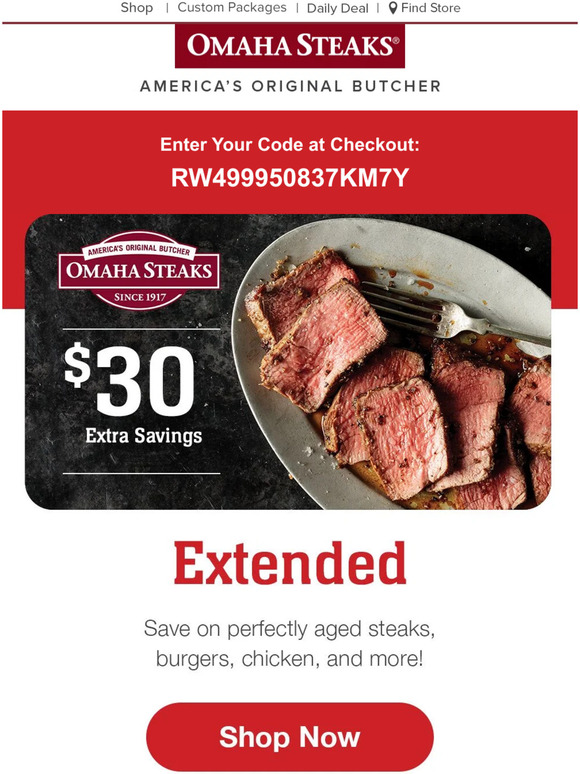 Omaha Steaks $25 eGift Card 