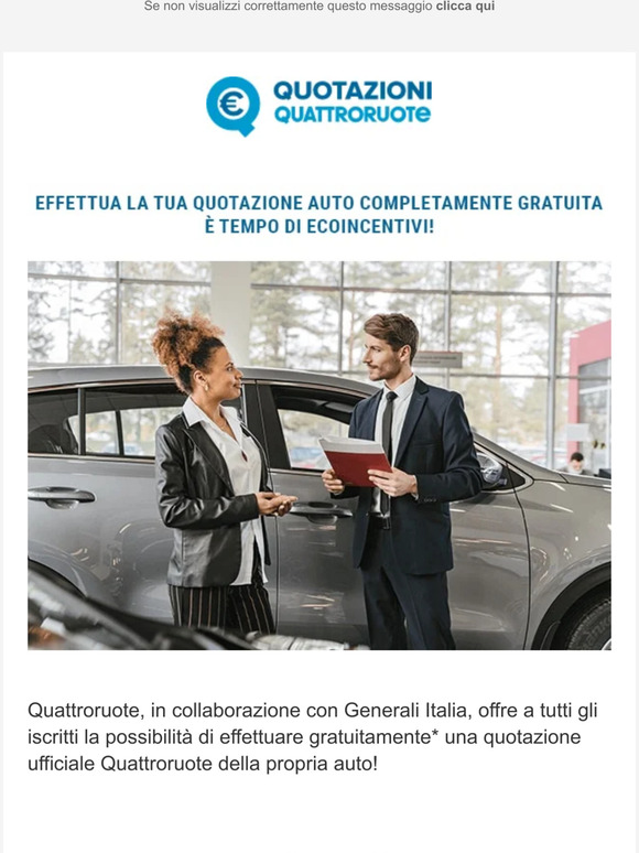 Ultimi giorni per quotare gratuitamente la tua auto