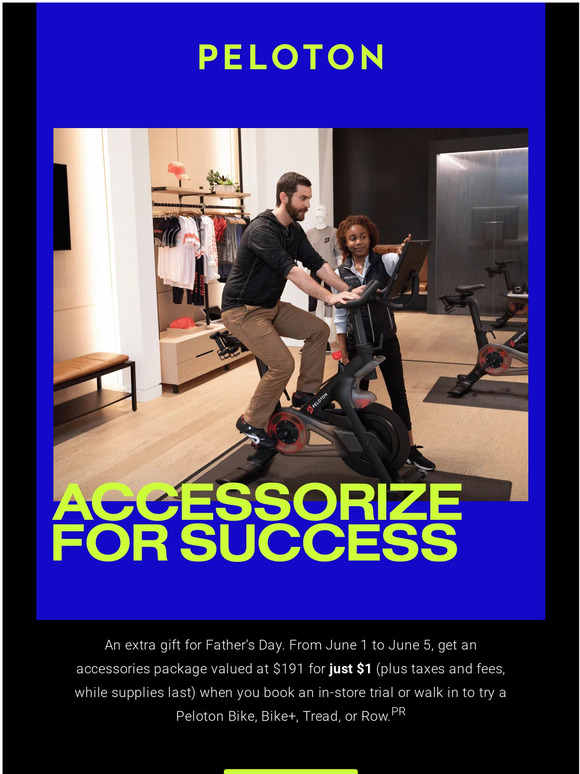 Peloton Complete an instore trial, get a Father’s Day gift Milled