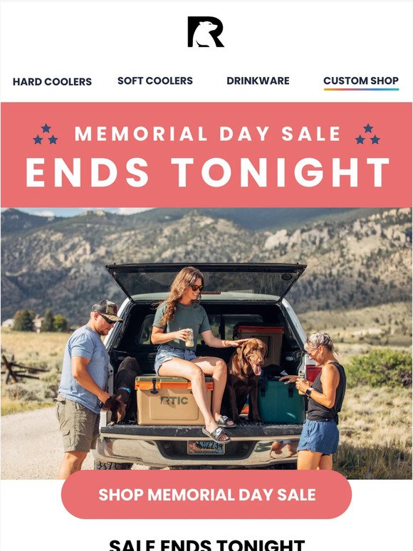 LAST CHANCE to Save on Coolers & Drinkware!