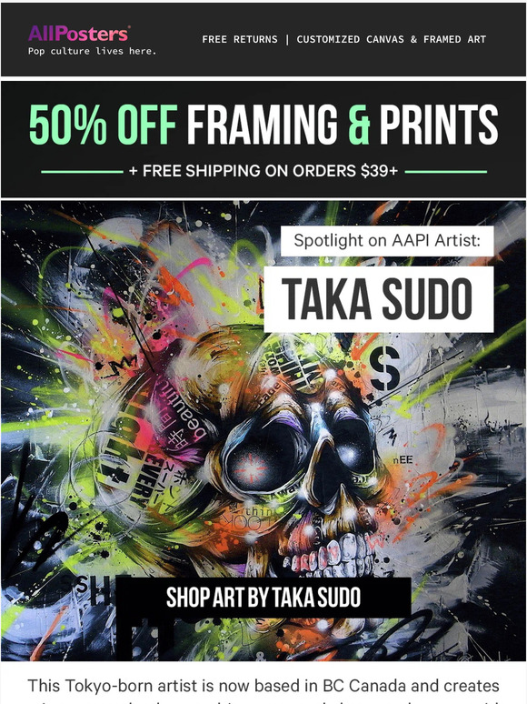 Spotlight on AAPI artist Taka Sudo.