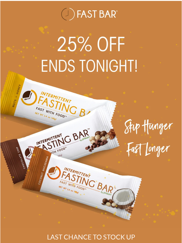 25% Off Ends Tonight!