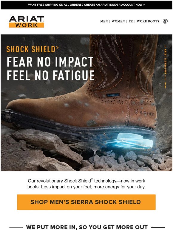 New! Sierra Shock Shield Work Boots