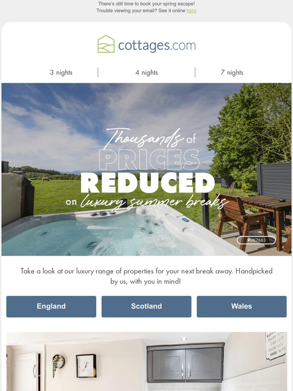 Prices REDUCED on luxury stays!