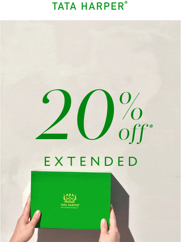 Surprise! 20% Off Extended | Ends Tonight 💚