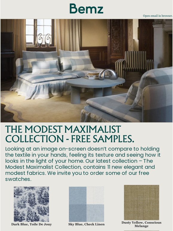 Free fabric samples: the new collection 💙