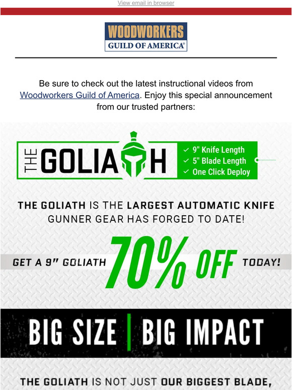 TN Marketing, LLC "Full Auto" GOLIATH 9" Knife Special (Our BIGGEST