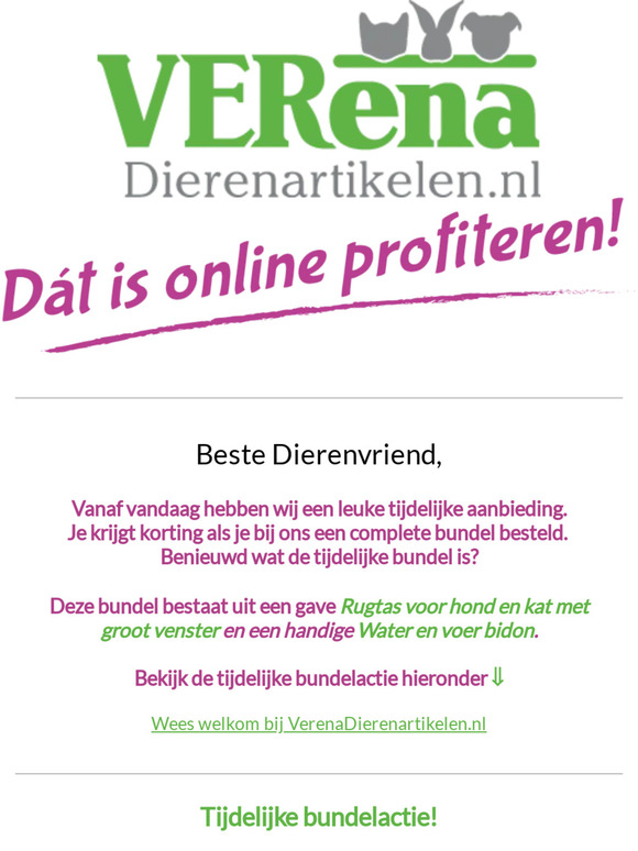 Bundelactie! Pak je voorjaarse korting..🐶🐱