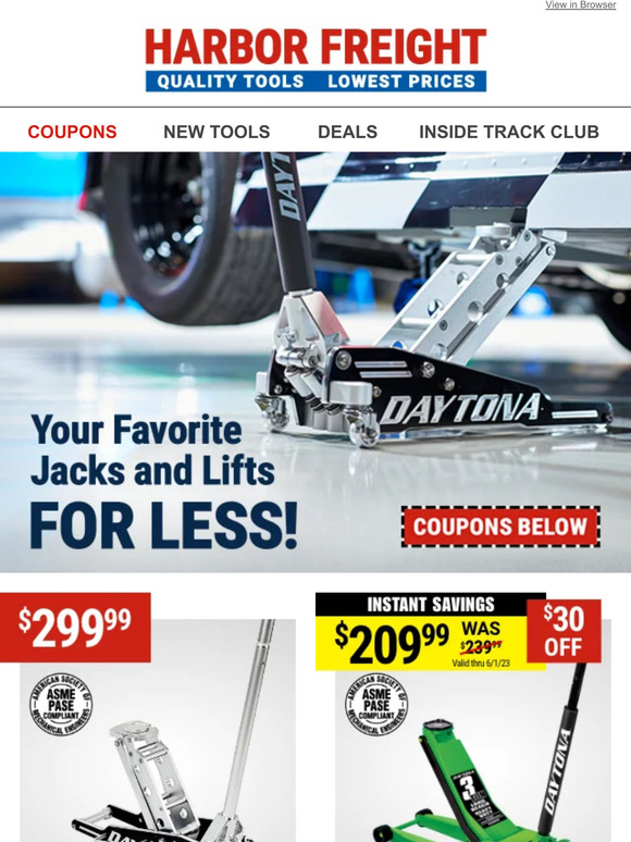 Harbor Freight Tools Unbeatable Prices and Savings on Jacks & Stands