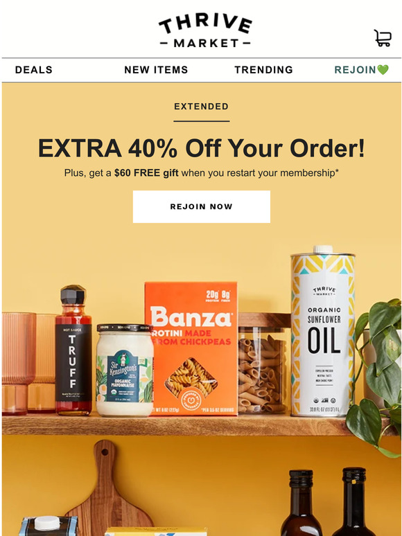 Thrive Market Email Newsletters Shop Sales, Discounts, and Coupon Codes