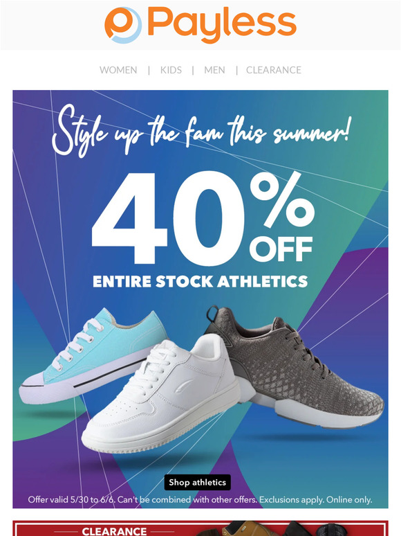 Payless shoes clearance weekly ad