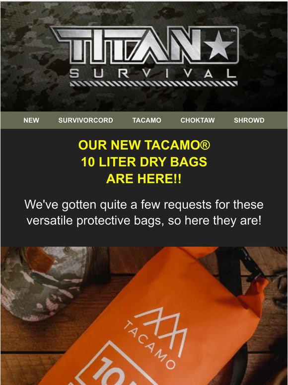 NEW PRODUCT LAUNCH - TACAMO® 10L Dry Bags
