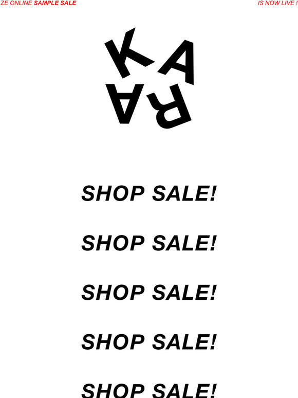 NOW - ONLINE SAMPLE SALE !!