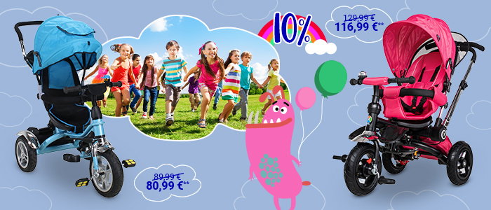 Miweba Kinder-Dreirad mit 10% Rabatt