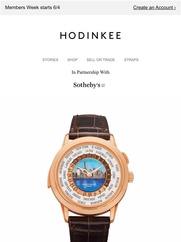 HODINKEE Watch Highlights From Sotheby’s Luxury Week Milled