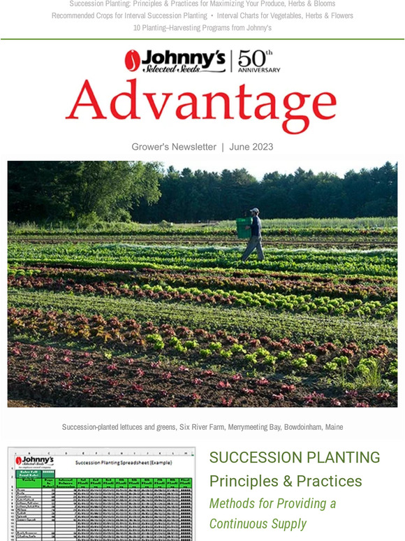 June Advantage | Succession Planting: Methods & Charts for Maximizing Your Produce, Herbs & Blooms