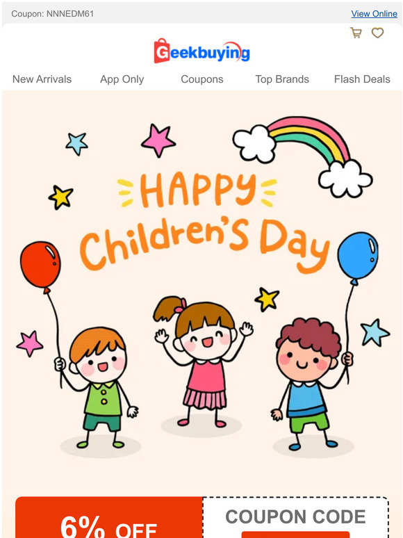 👼 Children's Day Treats | Flat 6% Off Everything | ⏰ 72-Hour Only!