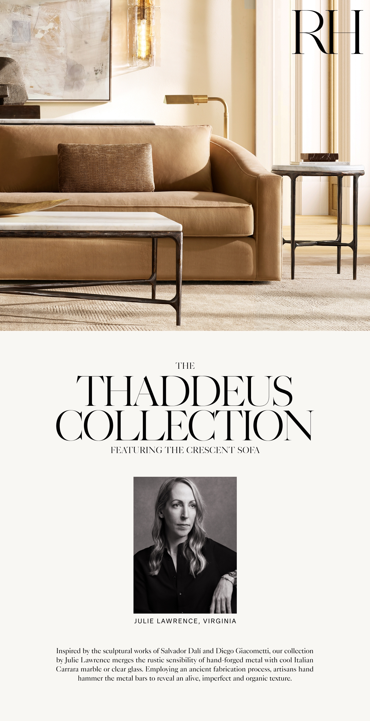 Restoration Hardware The Thaddeus Collection & Crescent Sofa